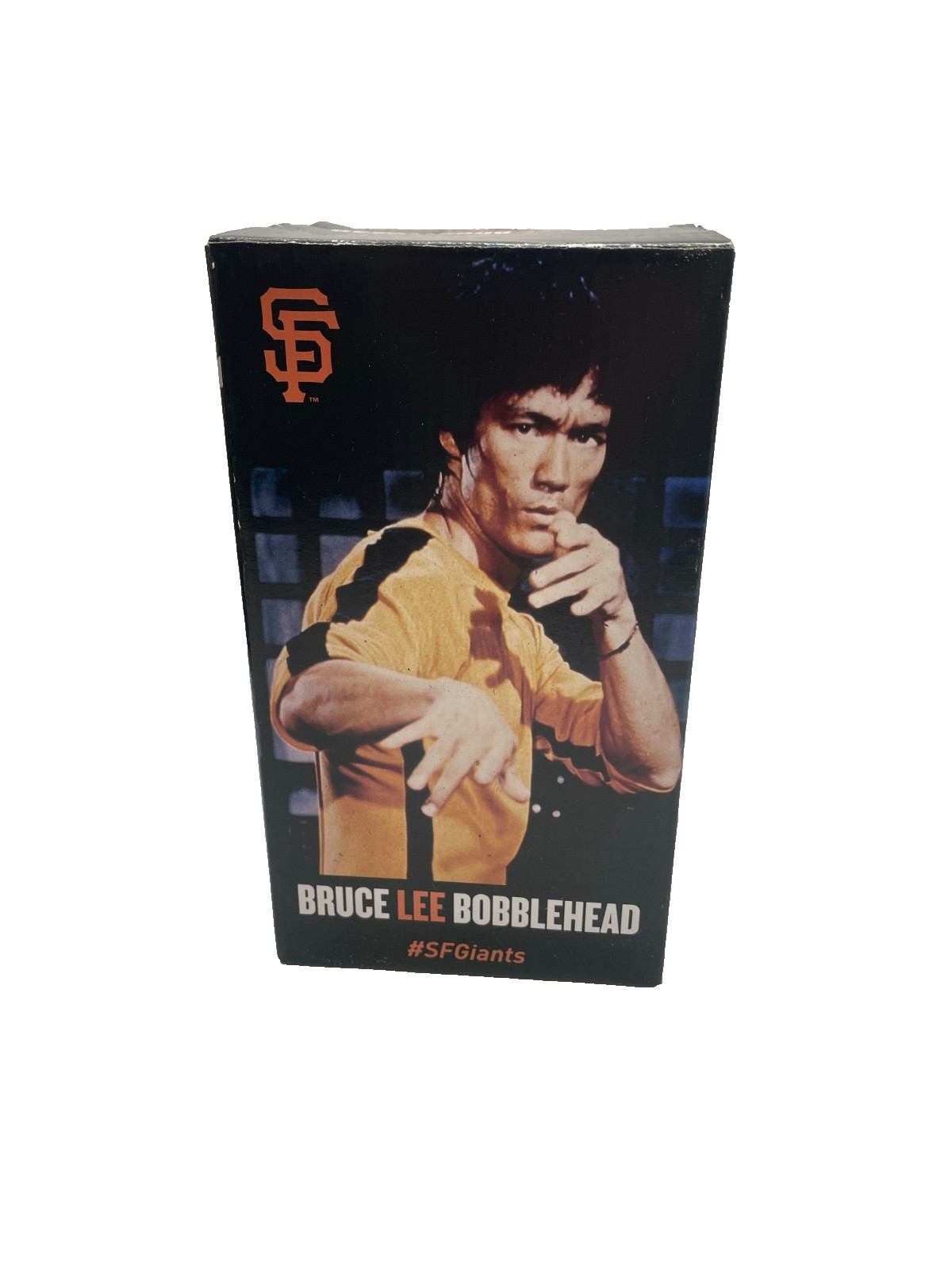 SF Giants Bruce Lee Bobblehead 75th Birthday Orange Jump Suit 1940-2015 Open Box