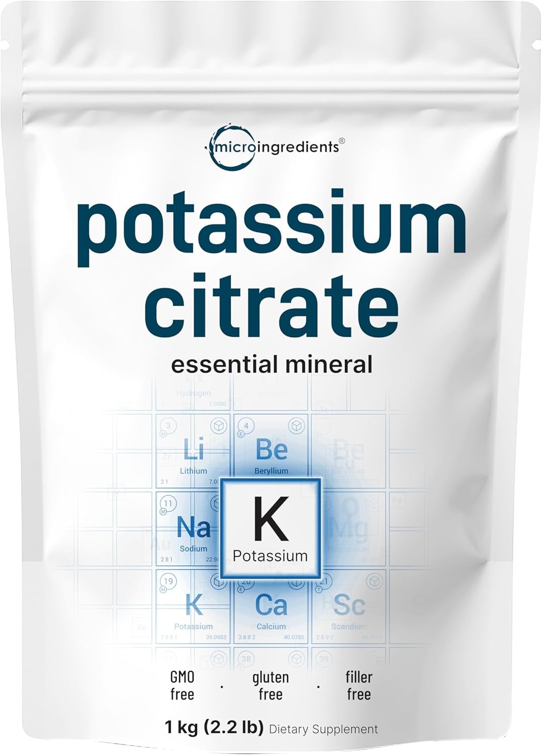 Polvo De Citrato De Potasio De Origen Estadounidense, 1 Kg (35 Onzas), Suplem...