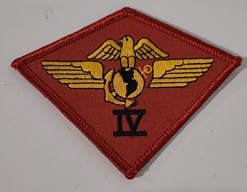 USMC 4th Marine Air Wing Embroidered Patch -new (10+ years Old