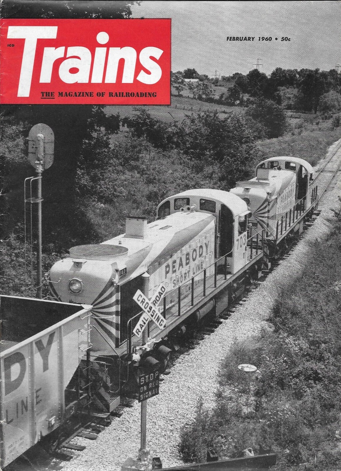 Trains Magazine February 1960 Diesel Case Study Yellow Hopper Cars More Vintage