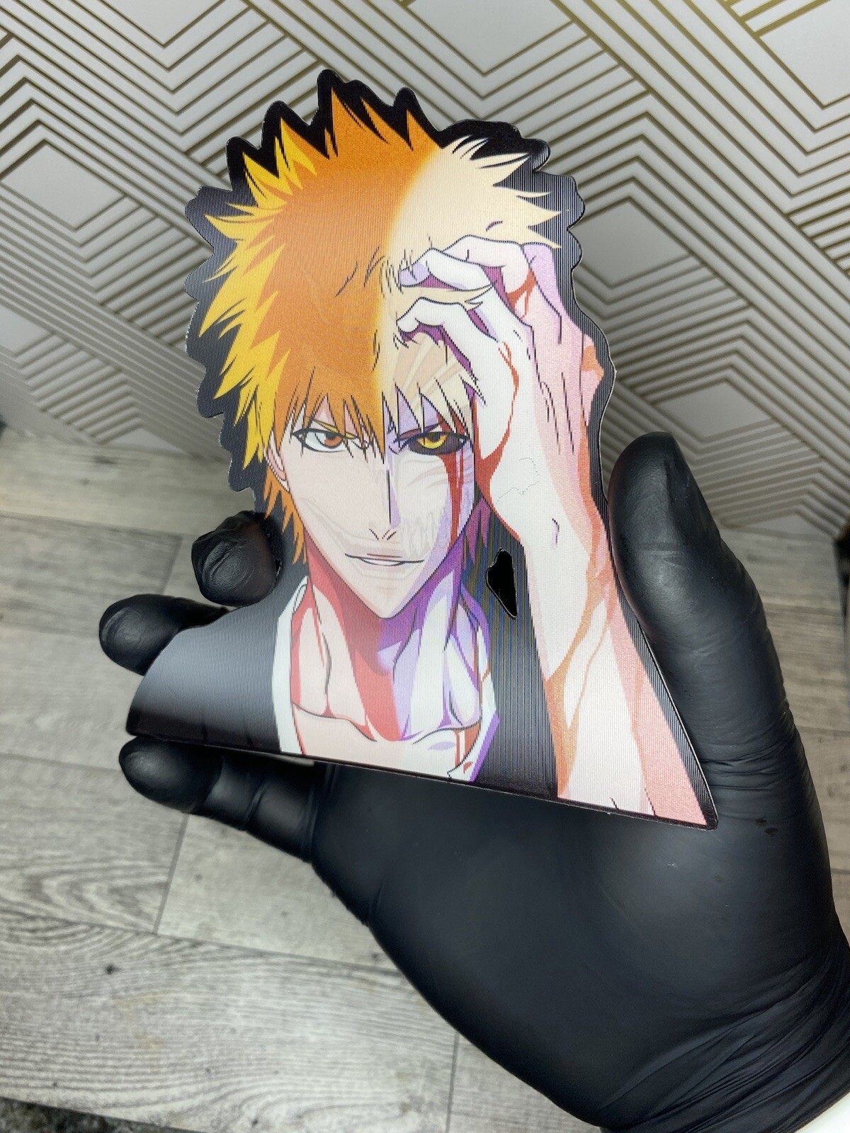 Bleach Ichigo Kurosaki 3D Lenticular Motion Car Sticker Decal Peeker