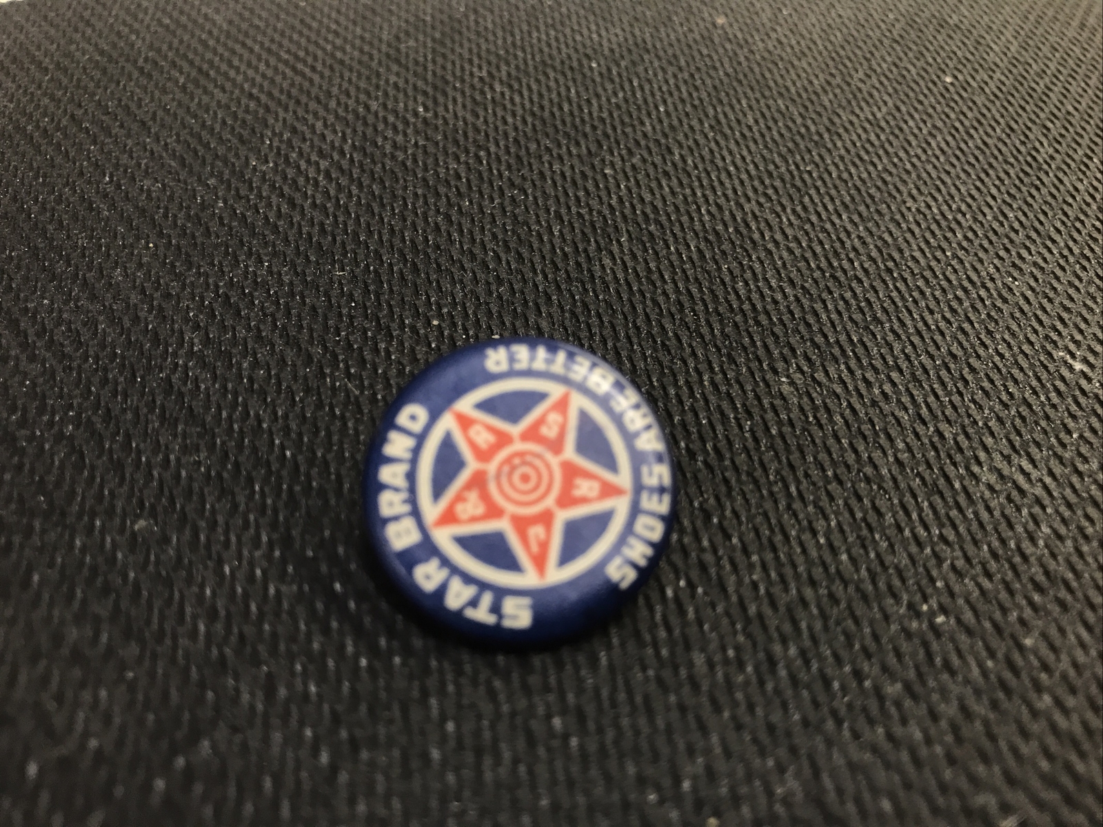 STAR Brand Shoes Are Better PINBACK Pin Vintage Advertising ~ Ehrman Co Boston