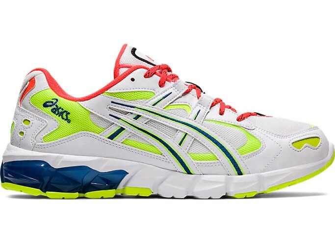 ASICS GEL-KAYANO 5 KZN MEN'S RUNNING SHOES 1021A380-100 WHITE FLASH YELLOW