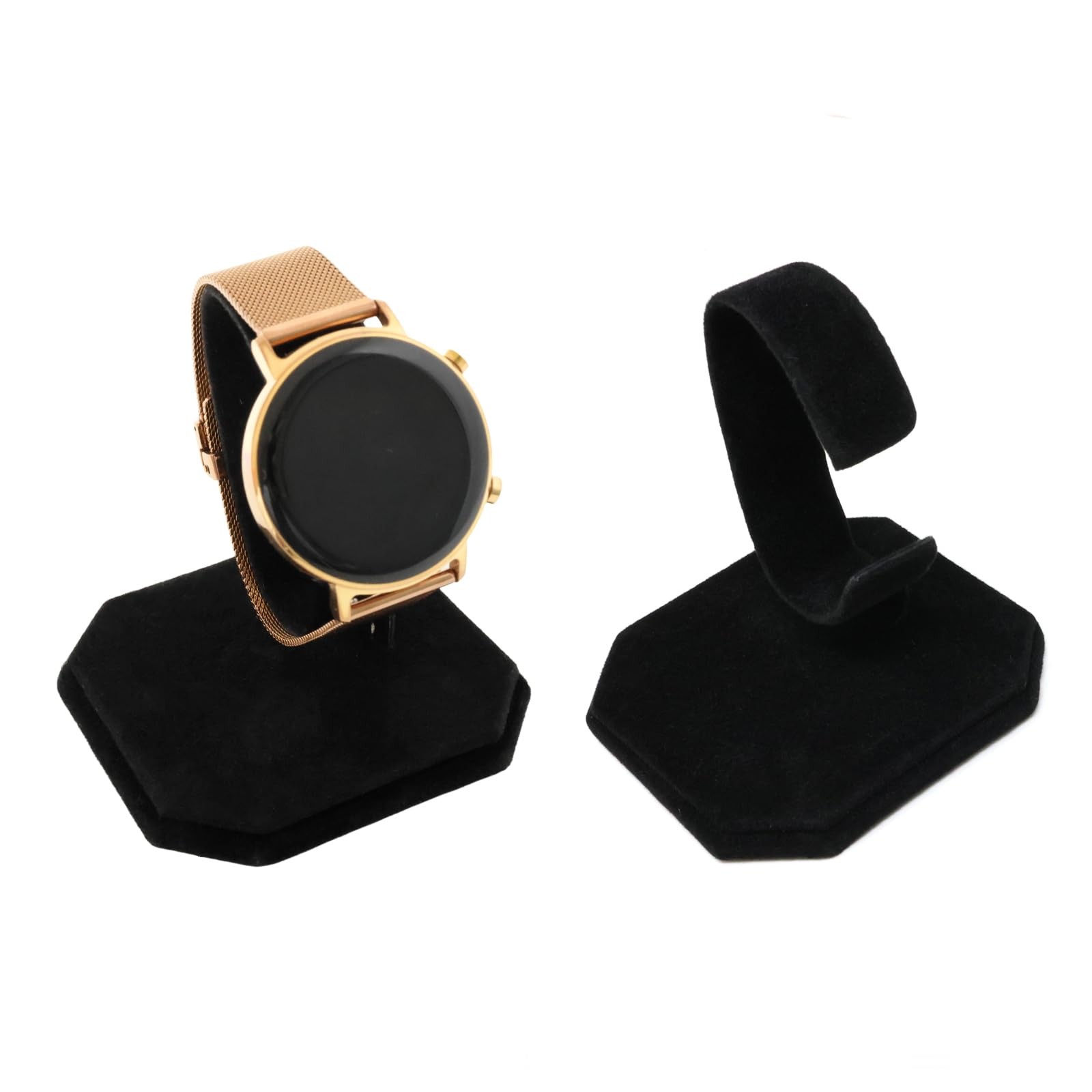 Honbay 2PCS Black Velvet Watch Display Stand C-ring Wrist Watch Display Holde...