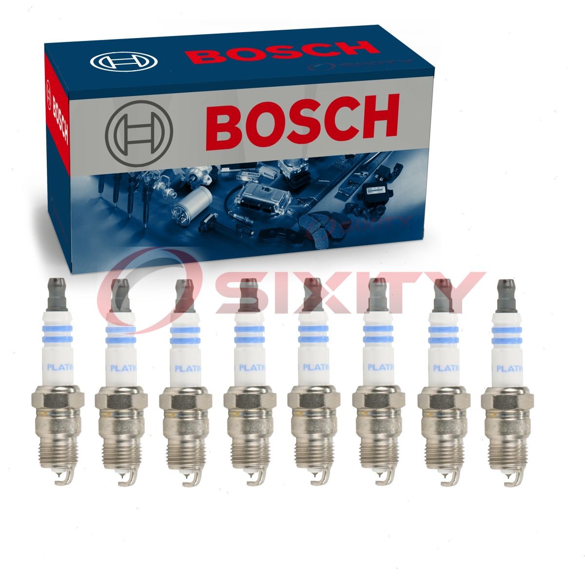 8 pc Bosch Platinum Spark Plugs for 1980-1986 GMC K1500 5.0L 5.7L V8 wa