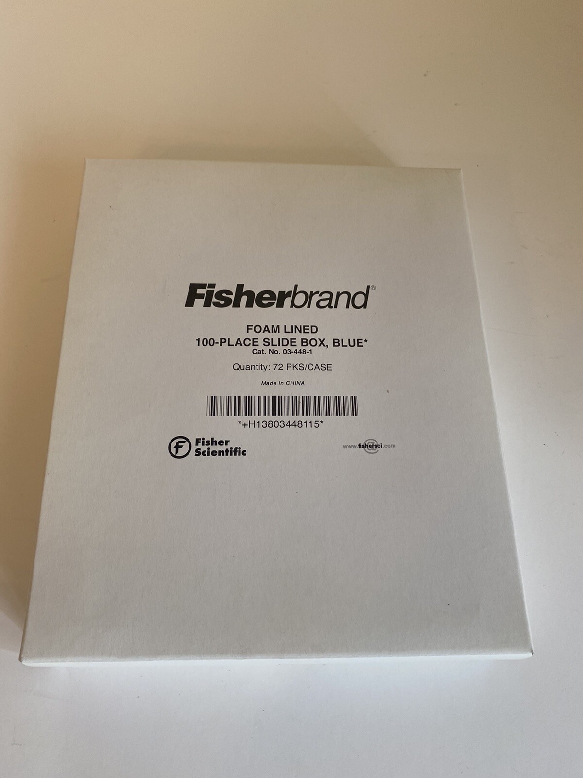 Fisherbrand Foam Lined 100-Place Slide Box, Blue