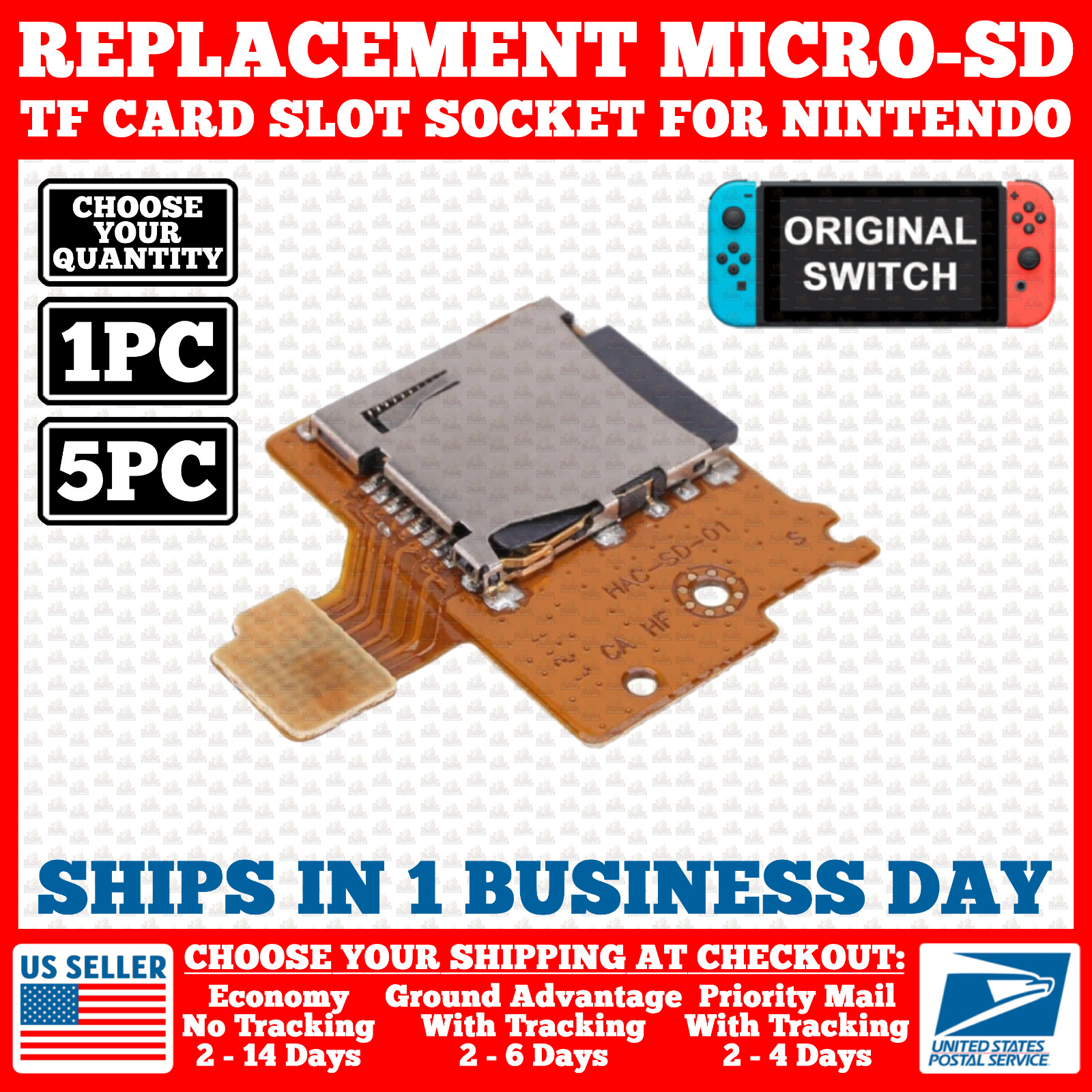 OEM Micro SD TF Card Reader Board Slot HAC-SD-01 HAC-001 For Nintendo Switch