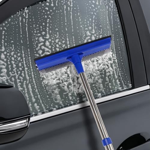 Car Windshield Squeegee wtih 15-23inch Handle, Car Window Cleaning Tool