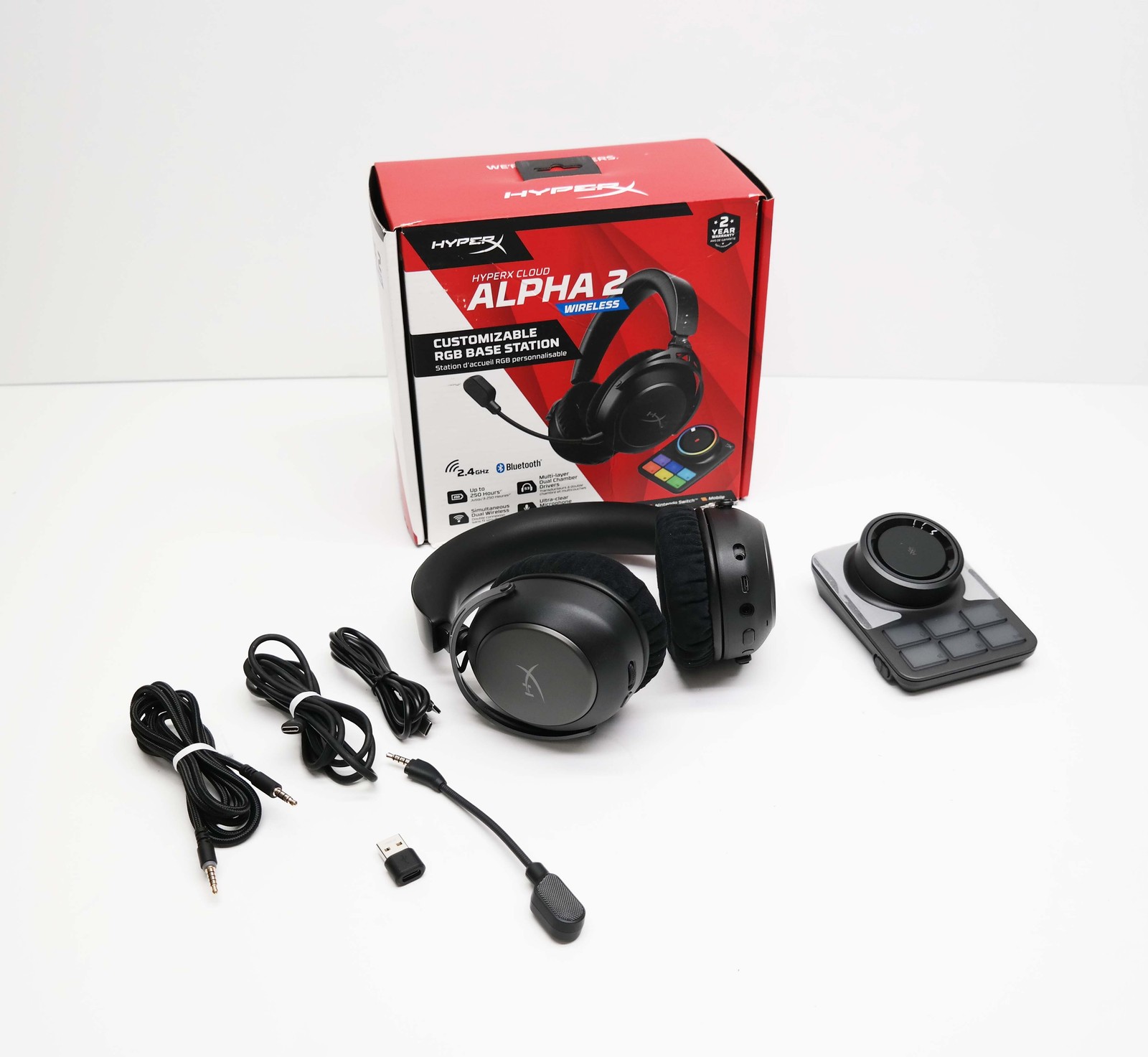 HyperX Cloud Alpha 2 Wireless Headset with RGB Base Station Black