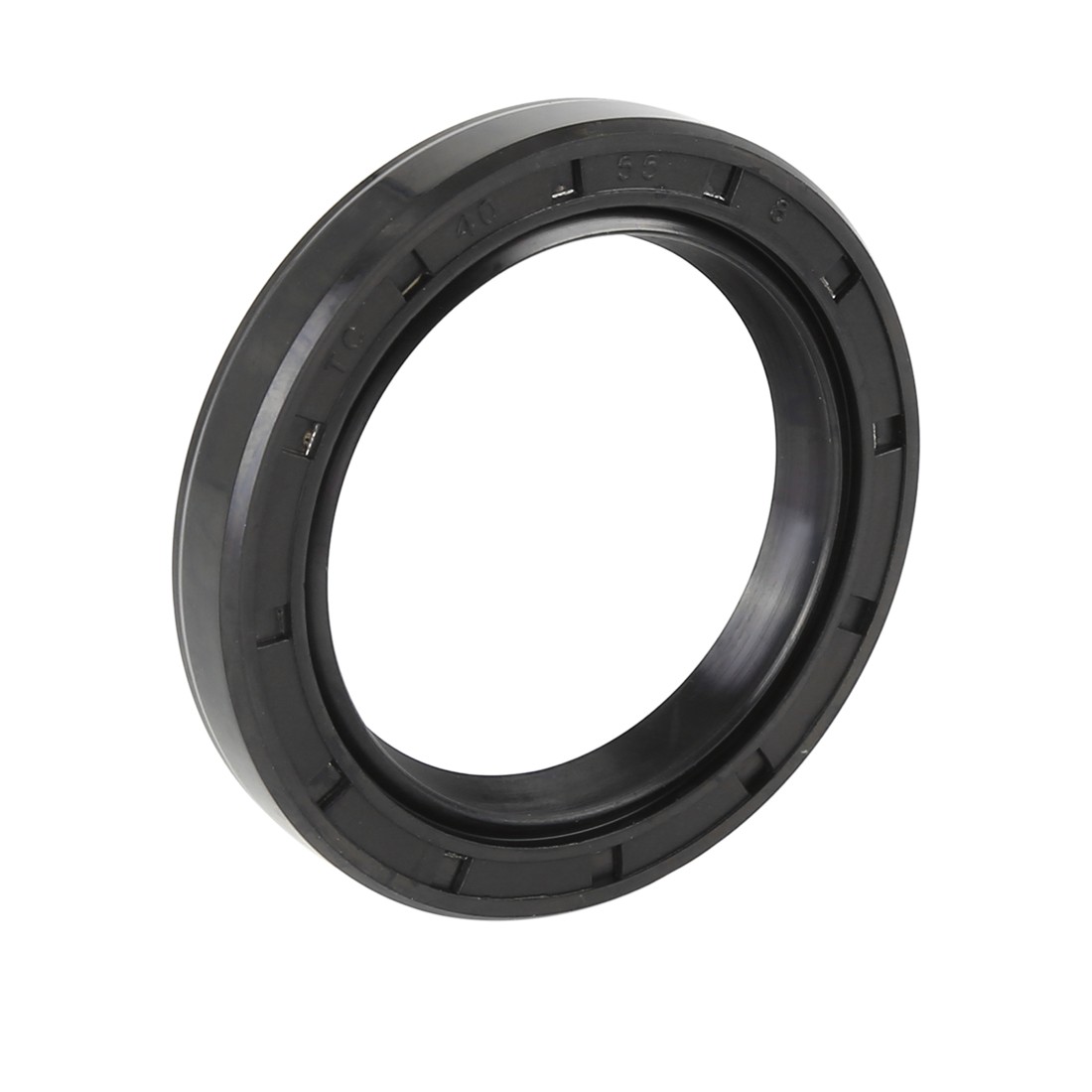 40mm x 55mm x 8mm Black Rubber Cover Double Lip TC Oil Shaft Seal
