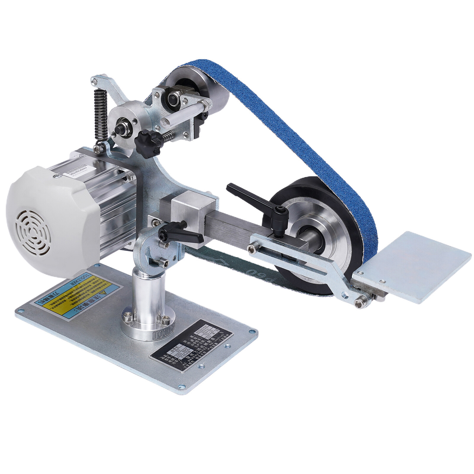 110V 550W 1x30"Belt Sander + Motor Polishing Sharpener Fixed Angle Grinder Tool