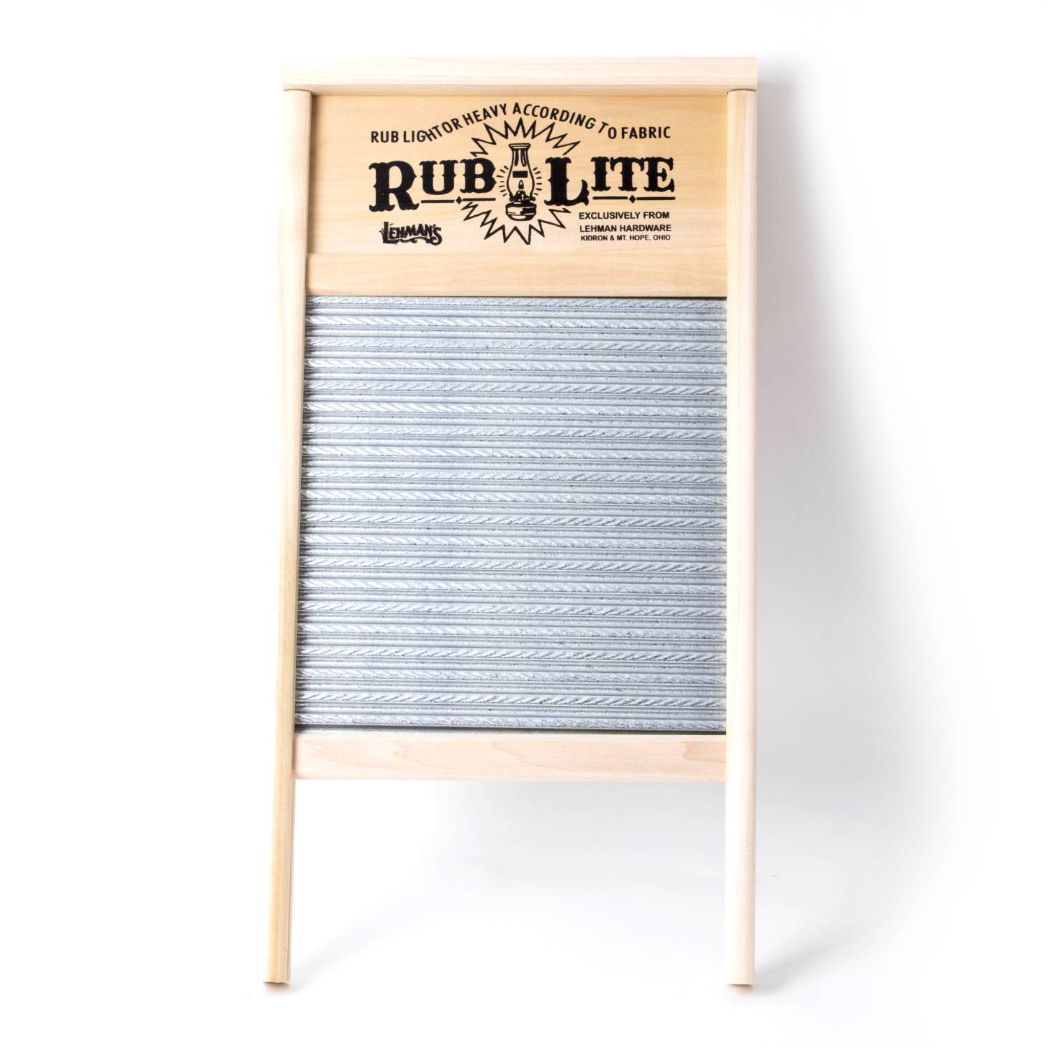 Lehman's Galvanized Steel Manual Washboard, Rub-Lite, Spiral Crimp