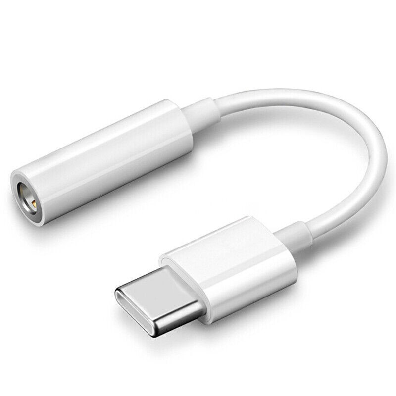 USB-C Type C Adapter Port to 3.5MM Aux Audio Jack Earphone Headphone Cable LOT@