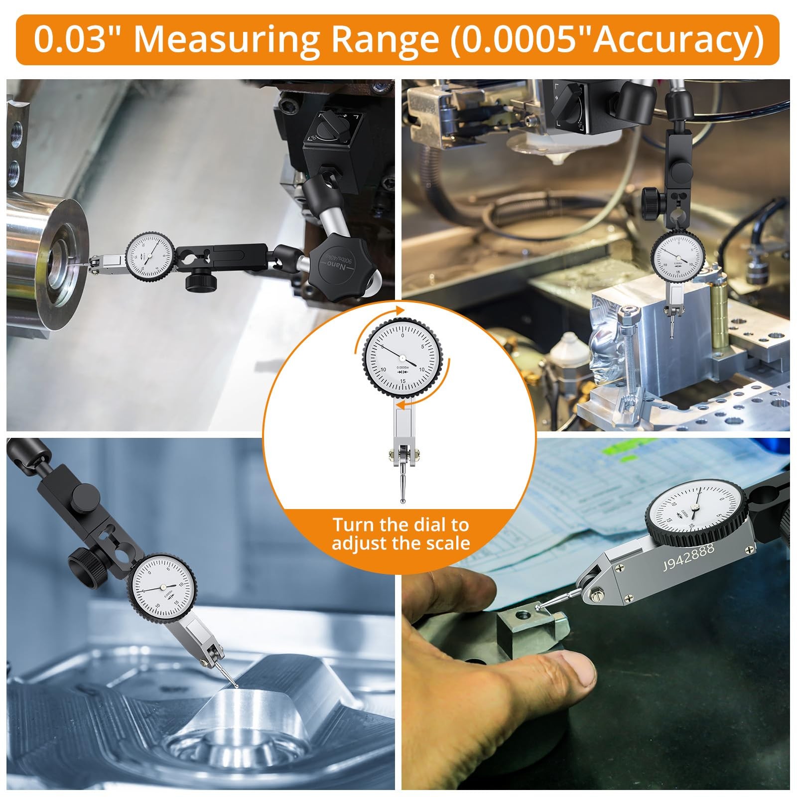 Neoteck 1" Digital Indicator + 0.03" Dial Set