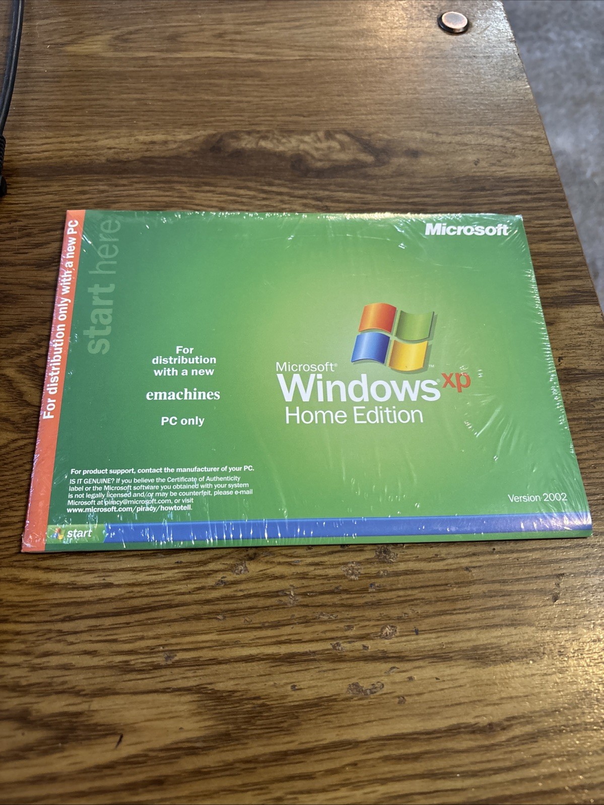 Microsoft Windows XP Home Edition Version 2002 New Sealed For Emachines PC Only
