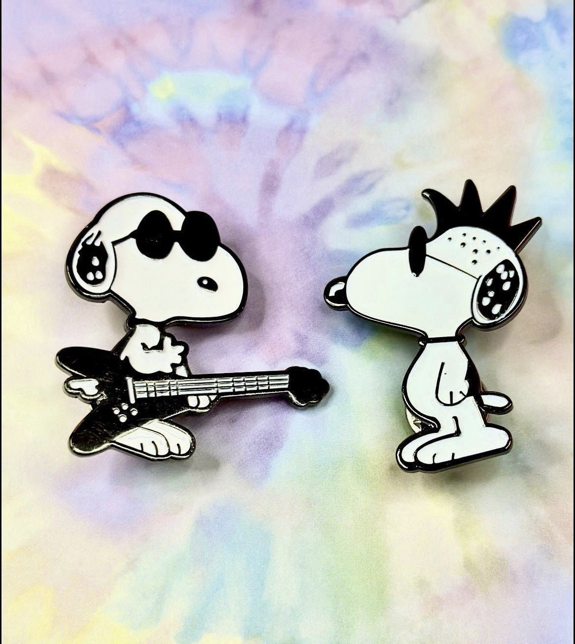 Snoopy Punk Rock 1.5 Inch Enamel Pin Set