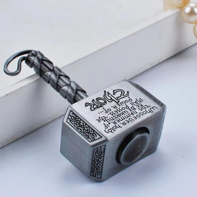 Wiitin Thor’s Hammer Fidget Spinner Metal Mjolnir Keychain Stress Relief Toy