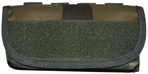 Woodland Camo Tactical MOLLE Shotgun Shot Gun Elastic Ammo Pouch Add On Gear 12g