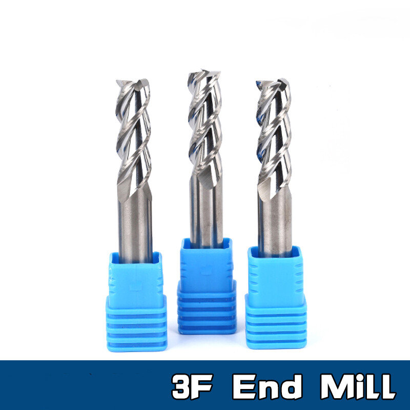 Solid Carbide Aluminium End Mill 45 Degree Helix 3 Flute - End Mill Slot Drill