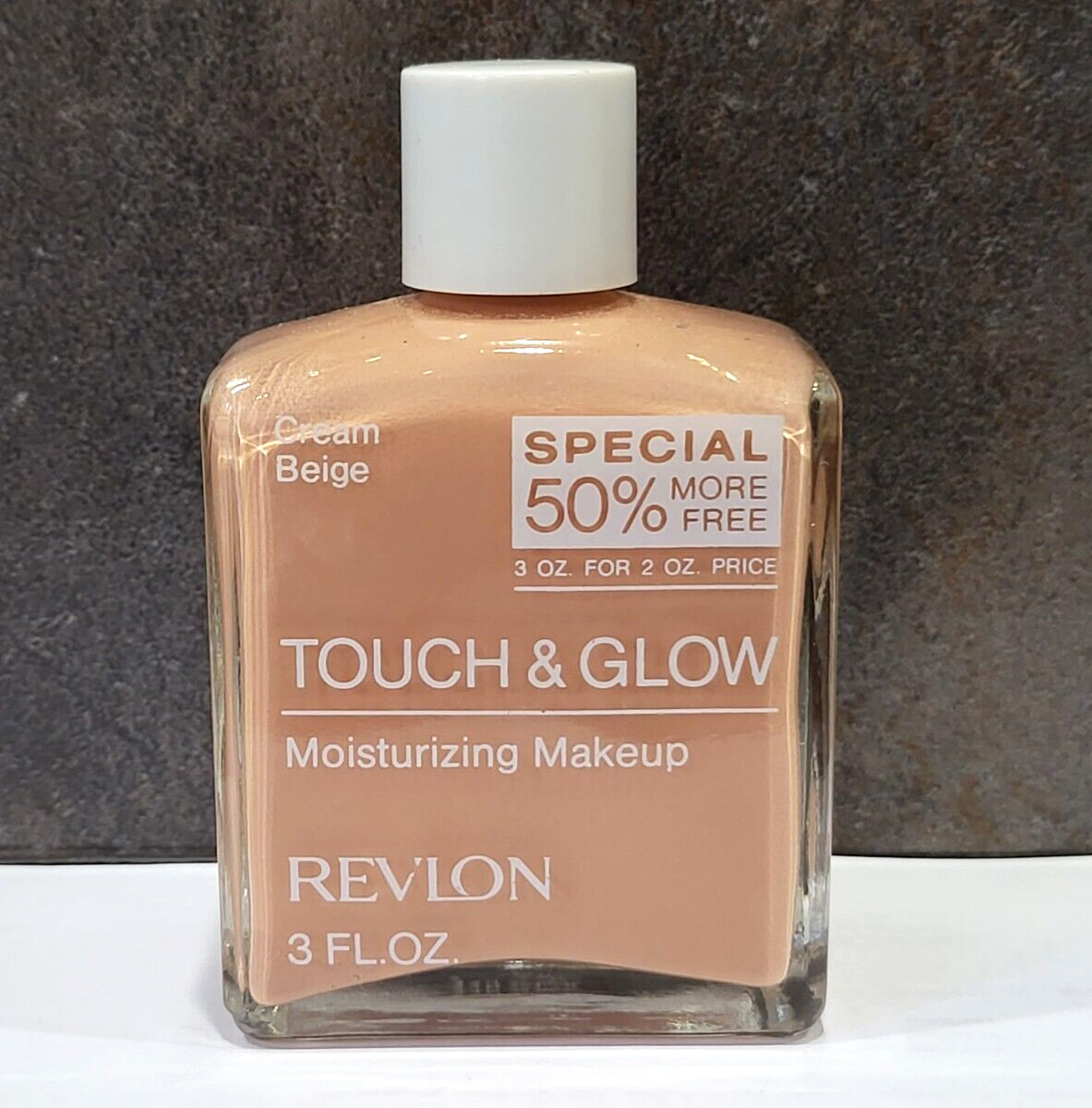 VINTAGE Revlon Touch & Glow Makeup Foundation Cream Beige ~ 3 oz 90 ml