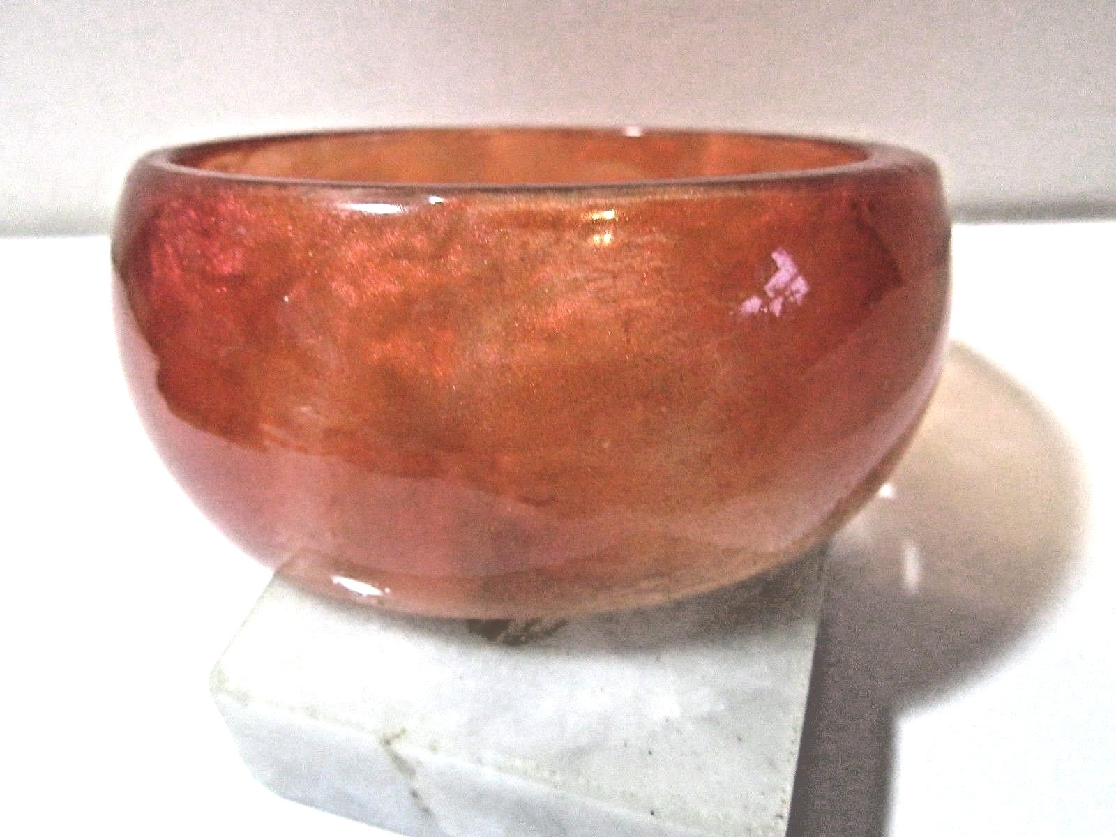 RESIN ORANGE MORPHED HEAVY STYLISH BANGLE BRACELET ARTISAN