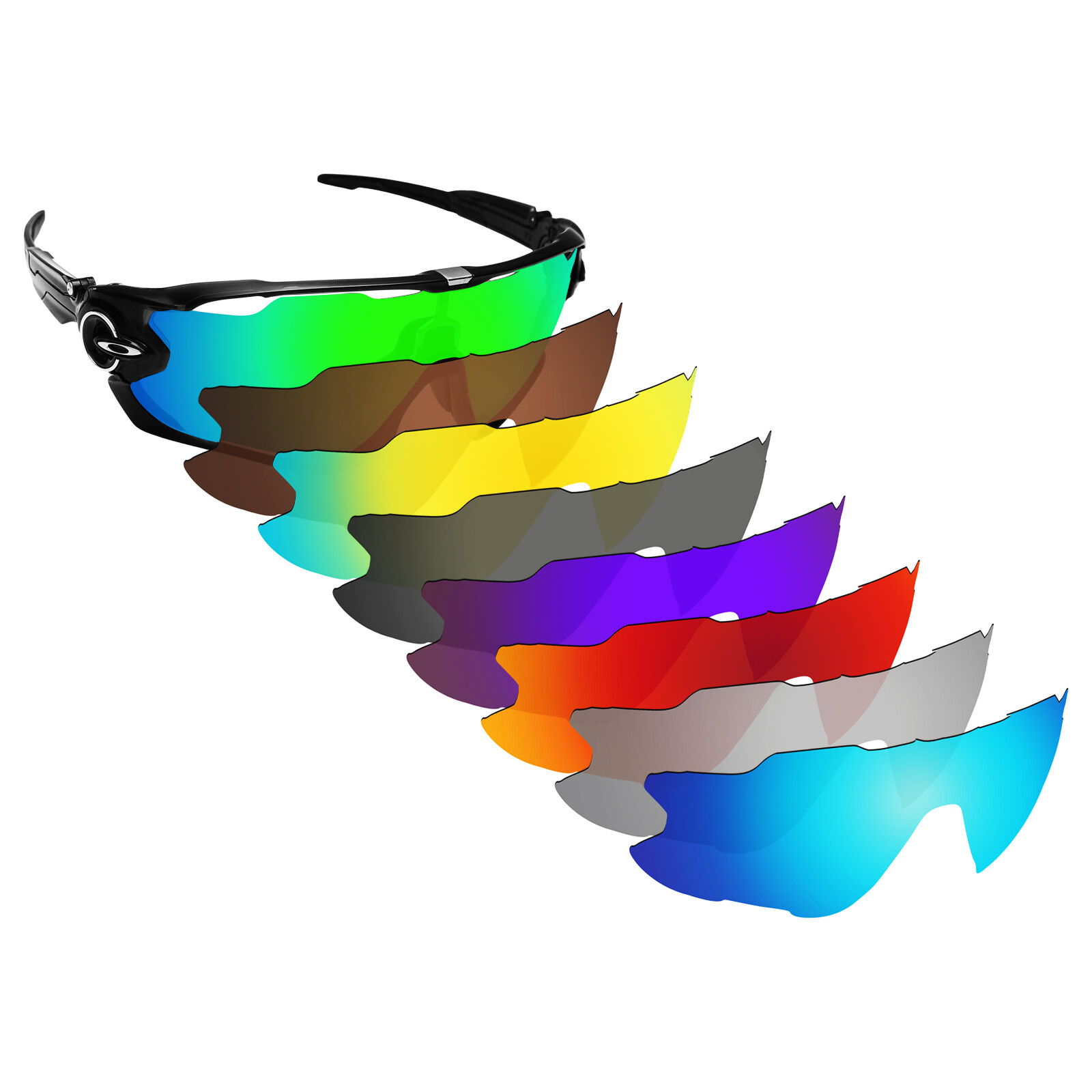 Hawkry Polarized Replacement Lenses for-Oakley Jawbreaker Sunglass OO9290 Muti