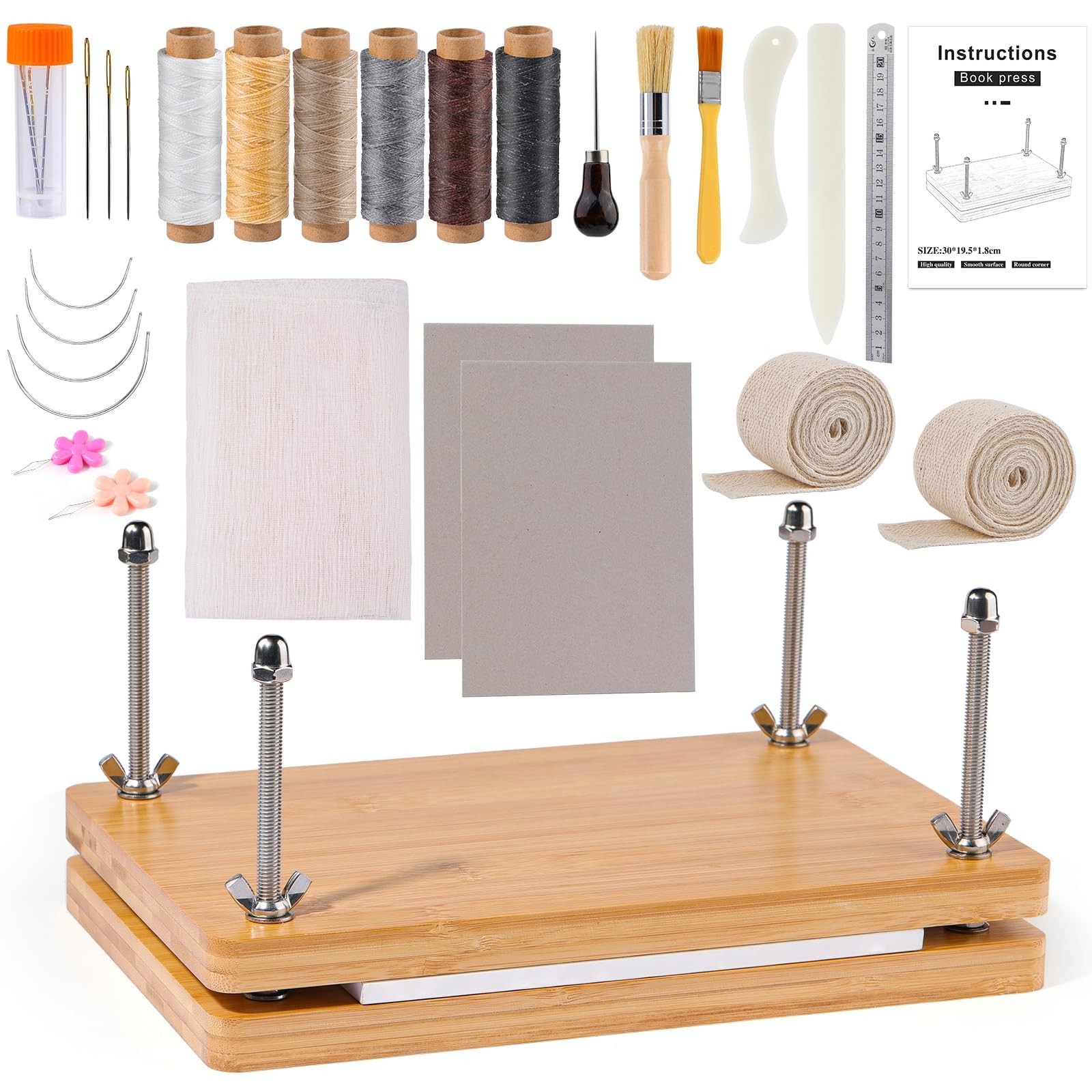 Book Binding Kits, Book Binding Press, 7.9”x11.6”, Books Making Kit Bookbindi...