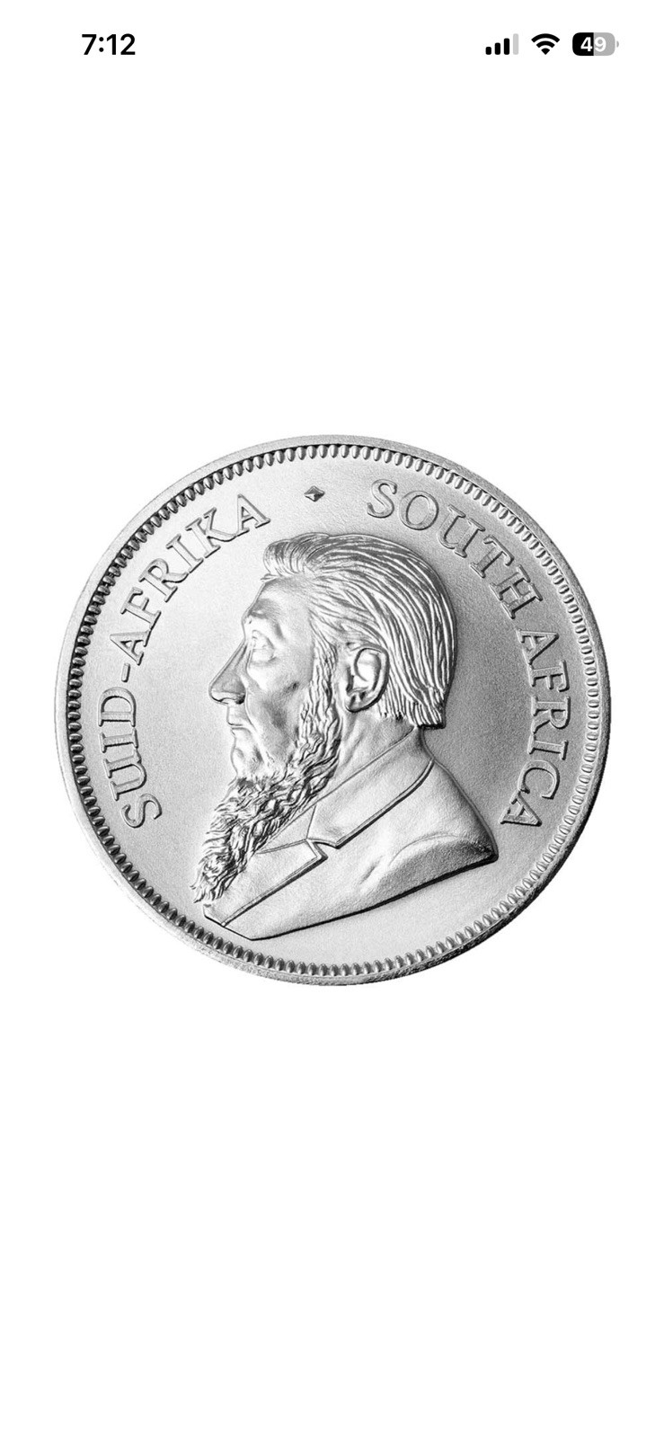 1 oz South Africa Silver Krugerrand 1 oz BU