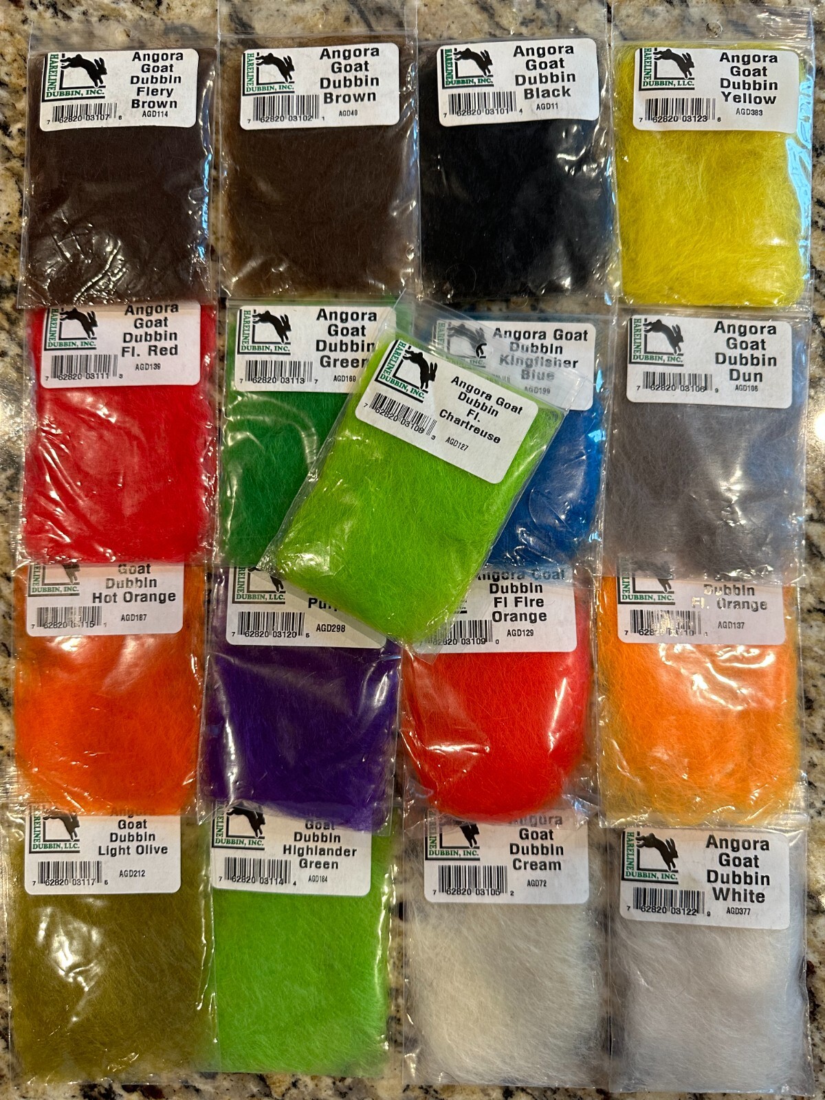 HARELINE ANGORA GOAT DUBBING -- Perfect Seal Subsitute Fly Tying Dub