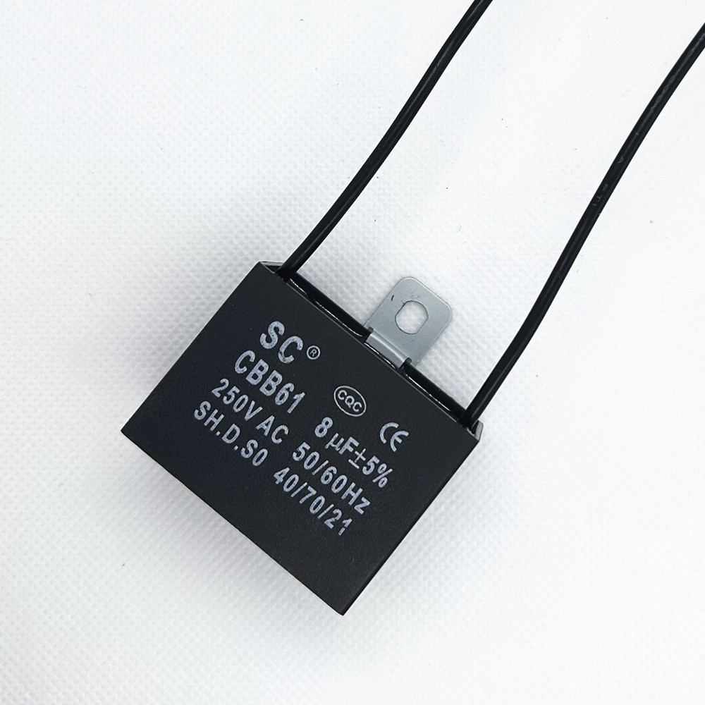 CBB61 8mfd 8 uF 8uF 8.0uF 250V AC Ceiling Fan MOTOR START Capacitor 2 WIRES