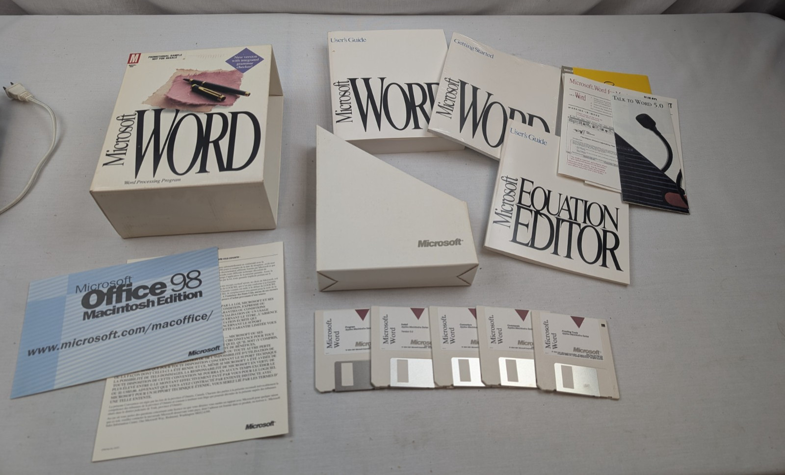 Microsoft Word 5.0 Version 3.5" Apple Macintosh Series w/ User Guide PROMOTIONAL