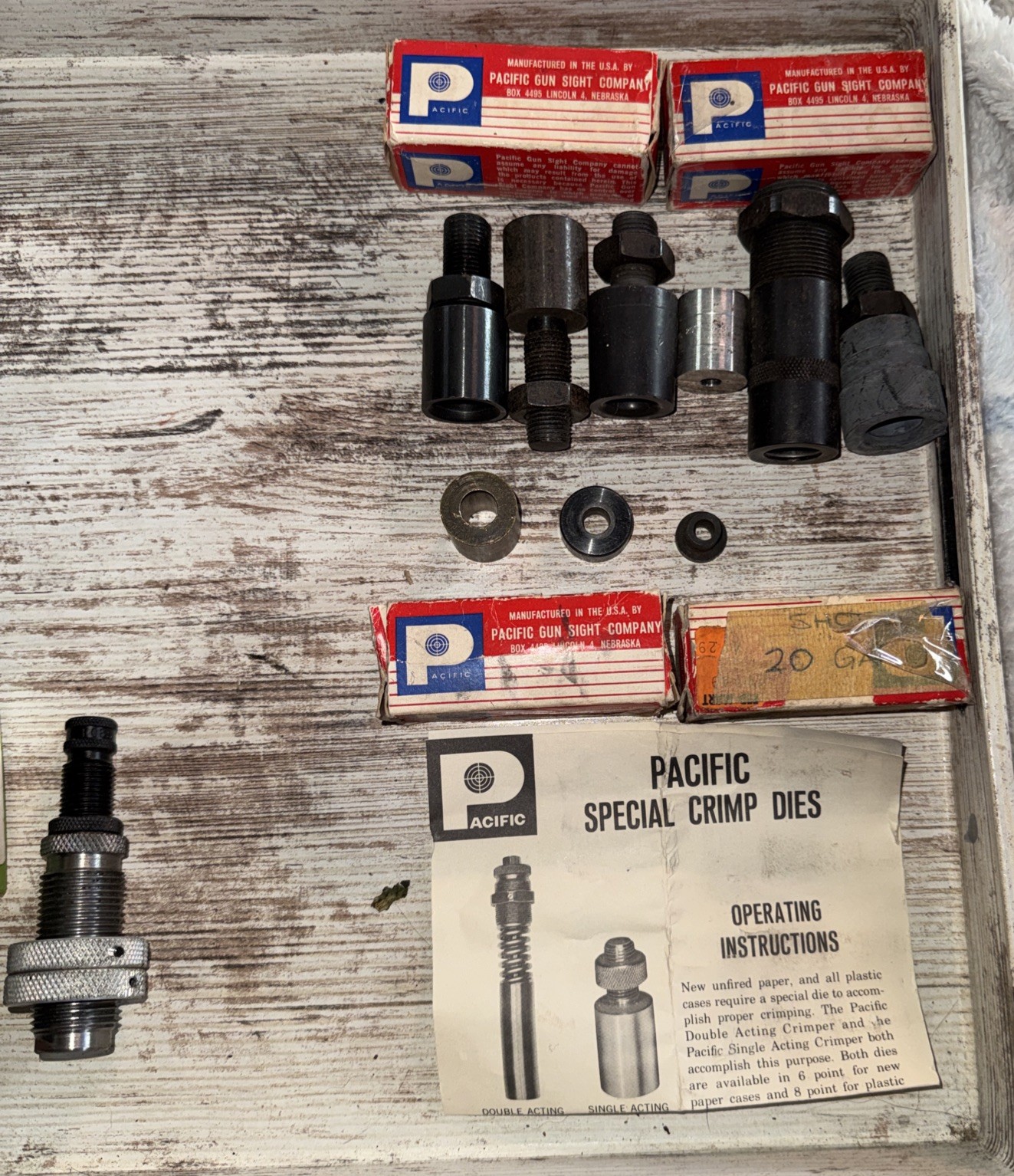 Lot Of Gun Accessories Pacific Powder Bushing Crimp Dies, Redding Taper Crimp