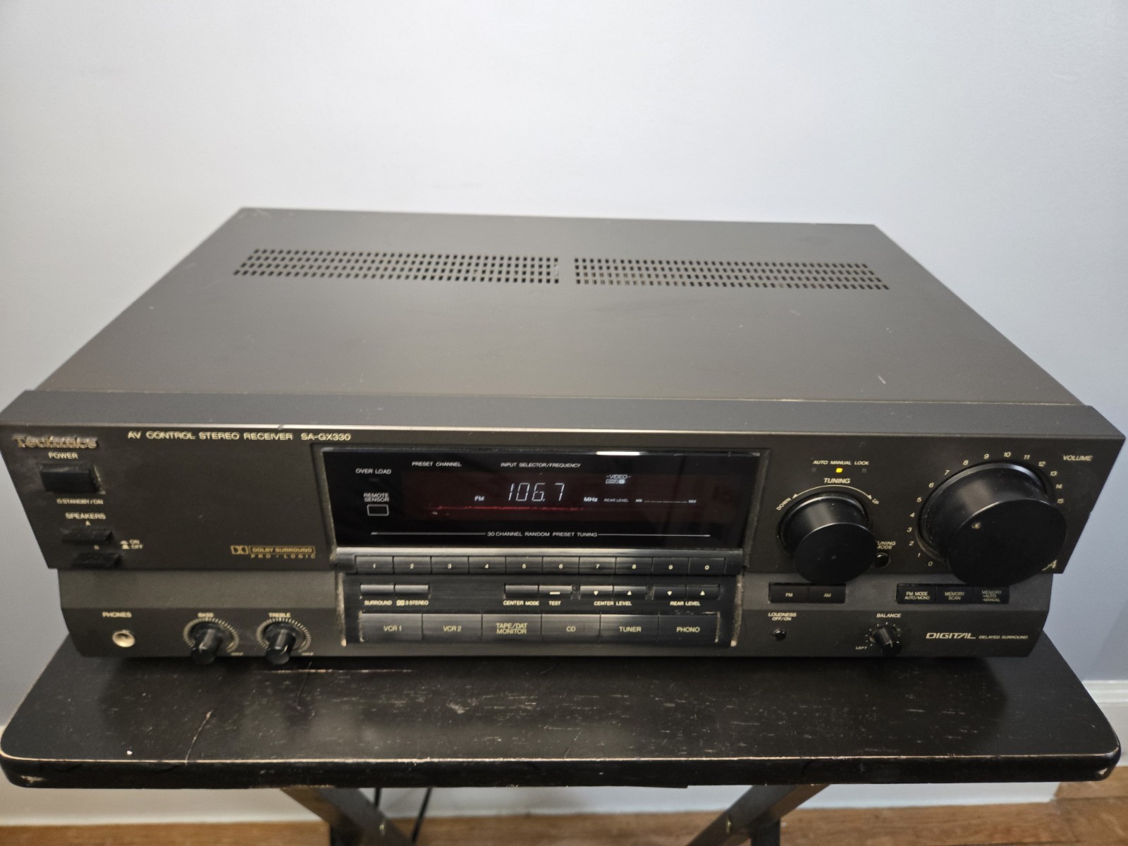 Technics SA-GX330 AV Control Stereo/VCR/CD/PHONO Receiver. READ