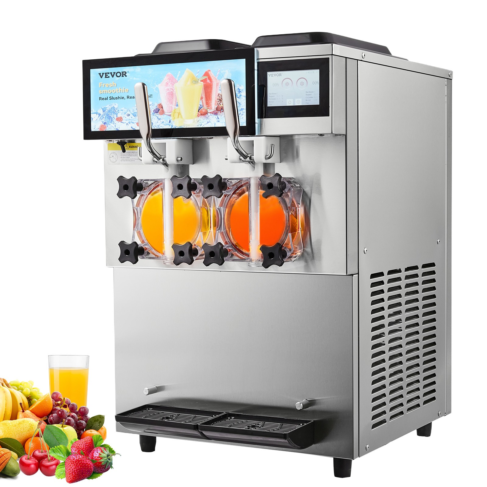 VEVOR 2 x 12L / 3.17 Gal Commercial Slushy Machine Margarita Smoothie Frozen