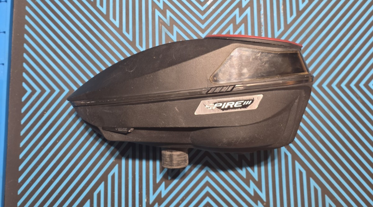 virtue spire III 3 Paintball Electronic Hopper w/ bunkerkings speed feed