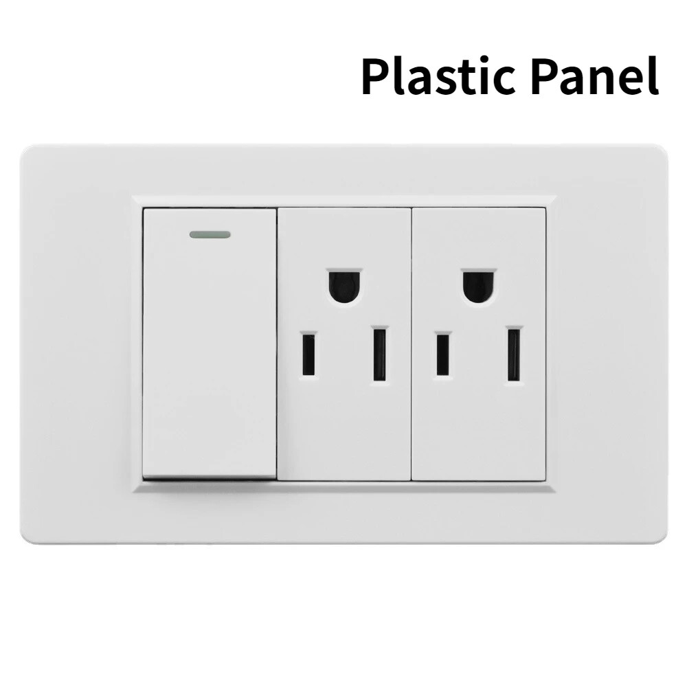 US Power Wall USB Socket TypeC Light Switch Home Office Electrical Plug Applianc