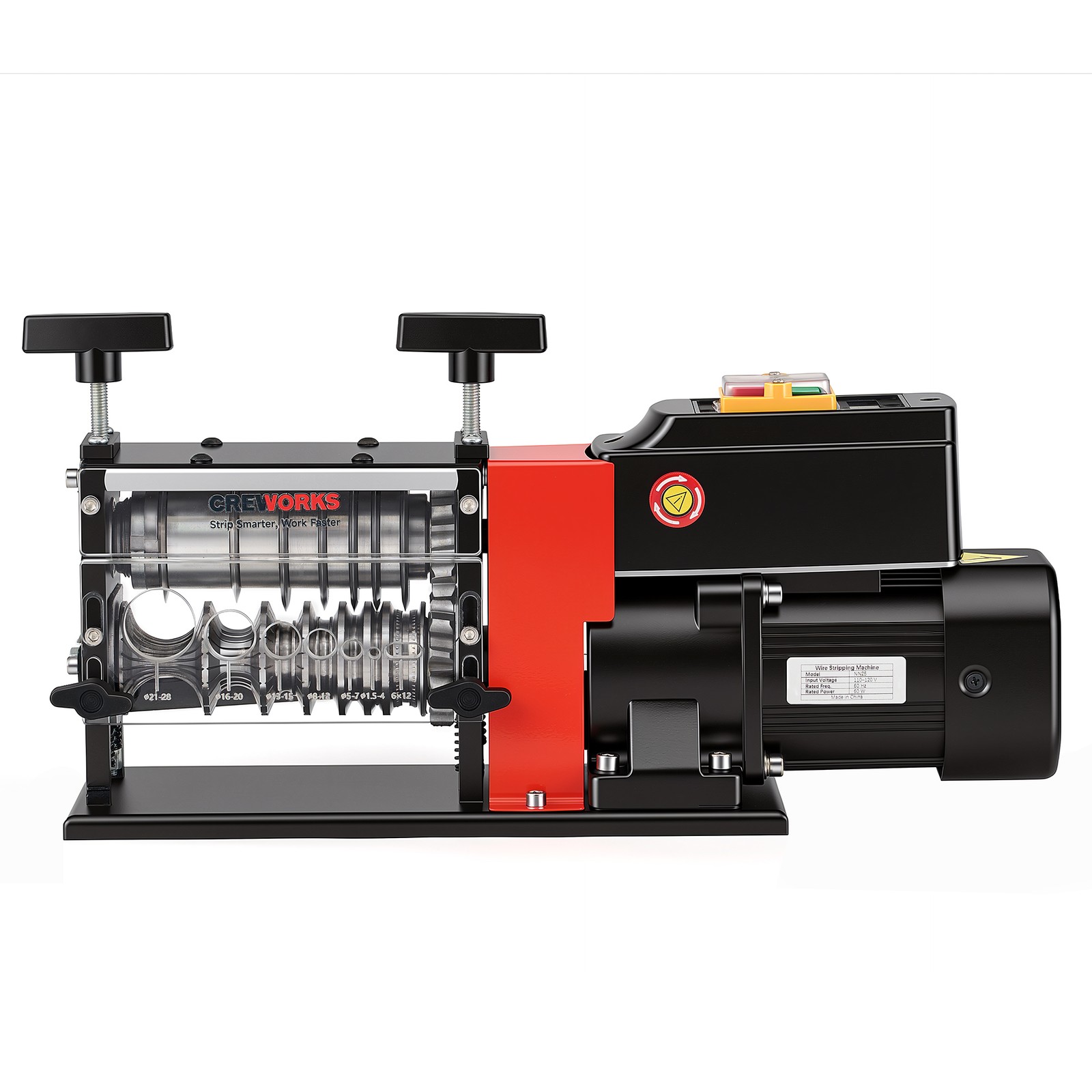 CREWORKS Automatic Wire Stripping Machine for 0.06–1.1 in Cables 7 Channels