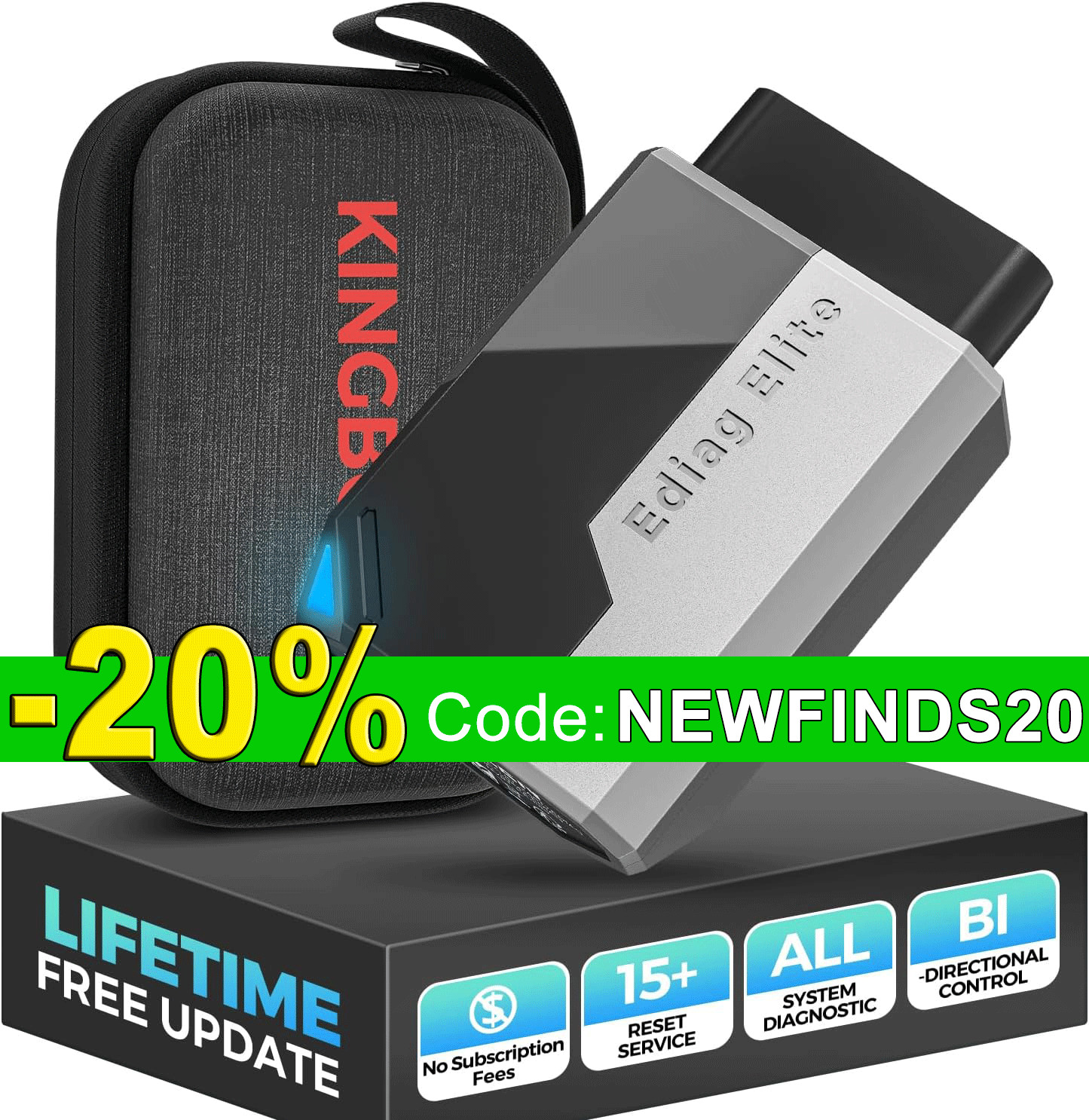 2026 KINGBOLEN Ediag ELITE OBD2 Scanner Car Diagnostic Tool Full System Free
