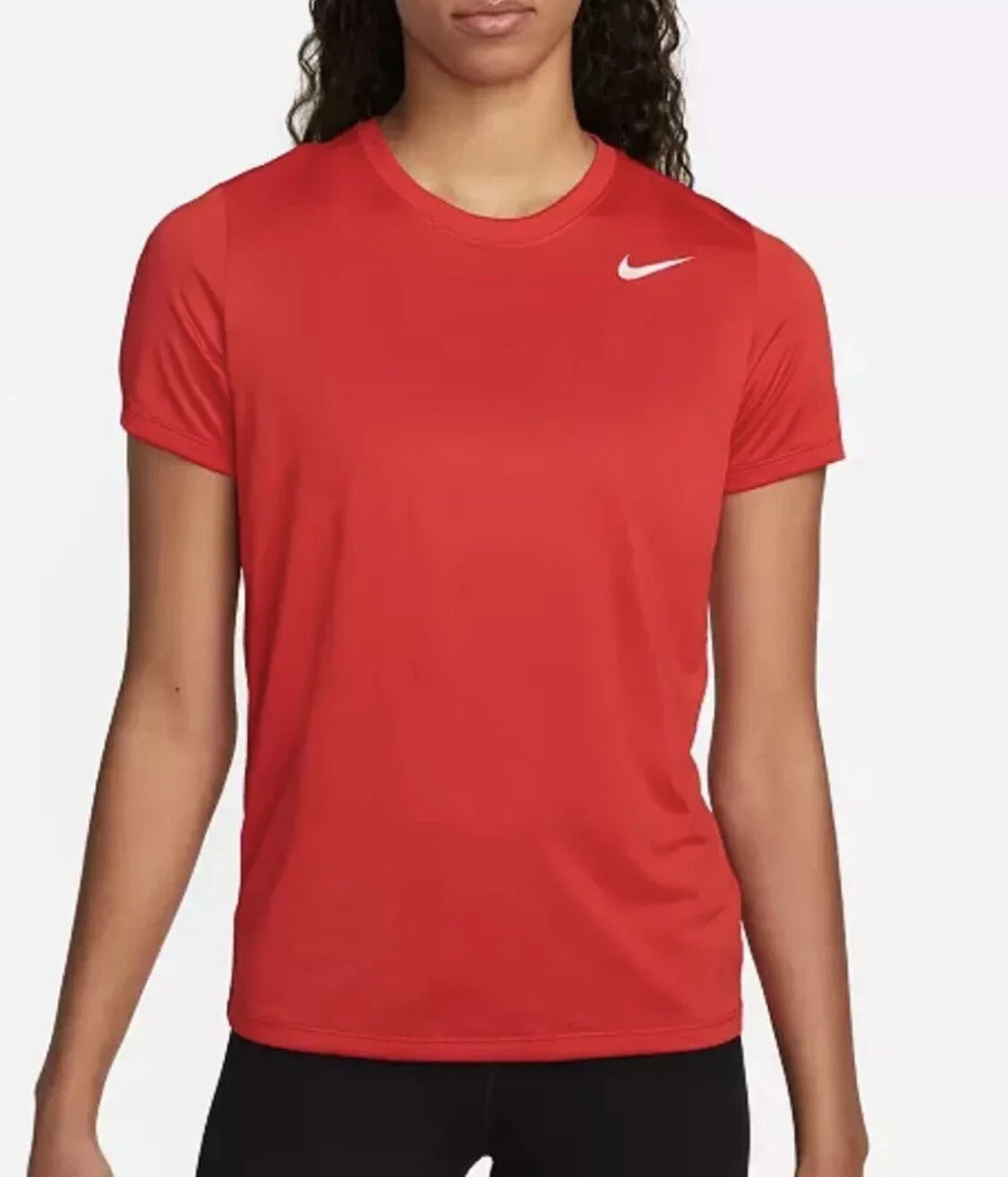 Women's Nike Dri-Fit Legend T-Shirt Size Medium University Red Crew Tee NEW