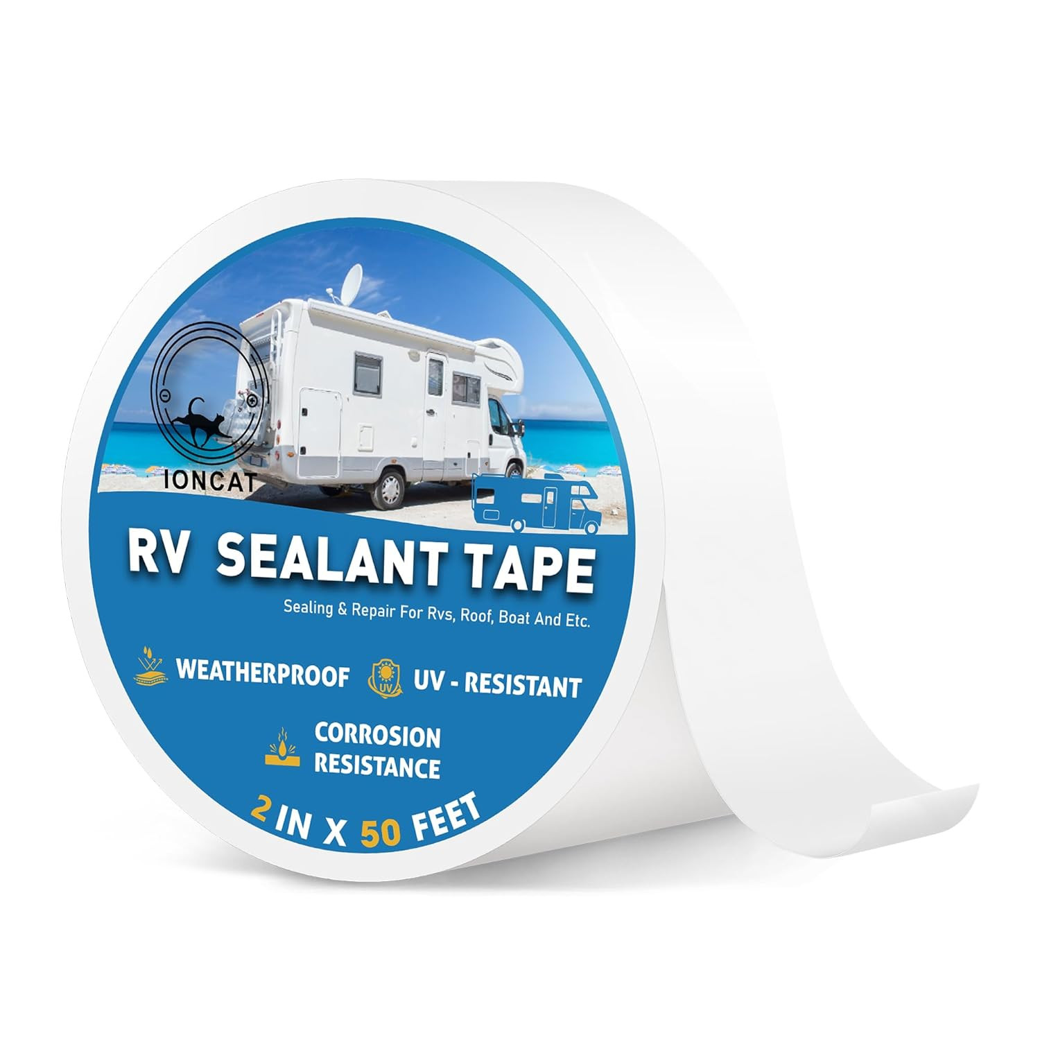 RV Roof Sealant Tape, 2 Inch X 50 Feet RV Repair Seal Tape for Camper Trailer...