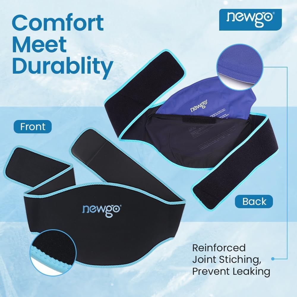 Gel Ice Pack for Back Injuries and Pain Relief, 2 Pack Lower Back Ice Pack Wrap