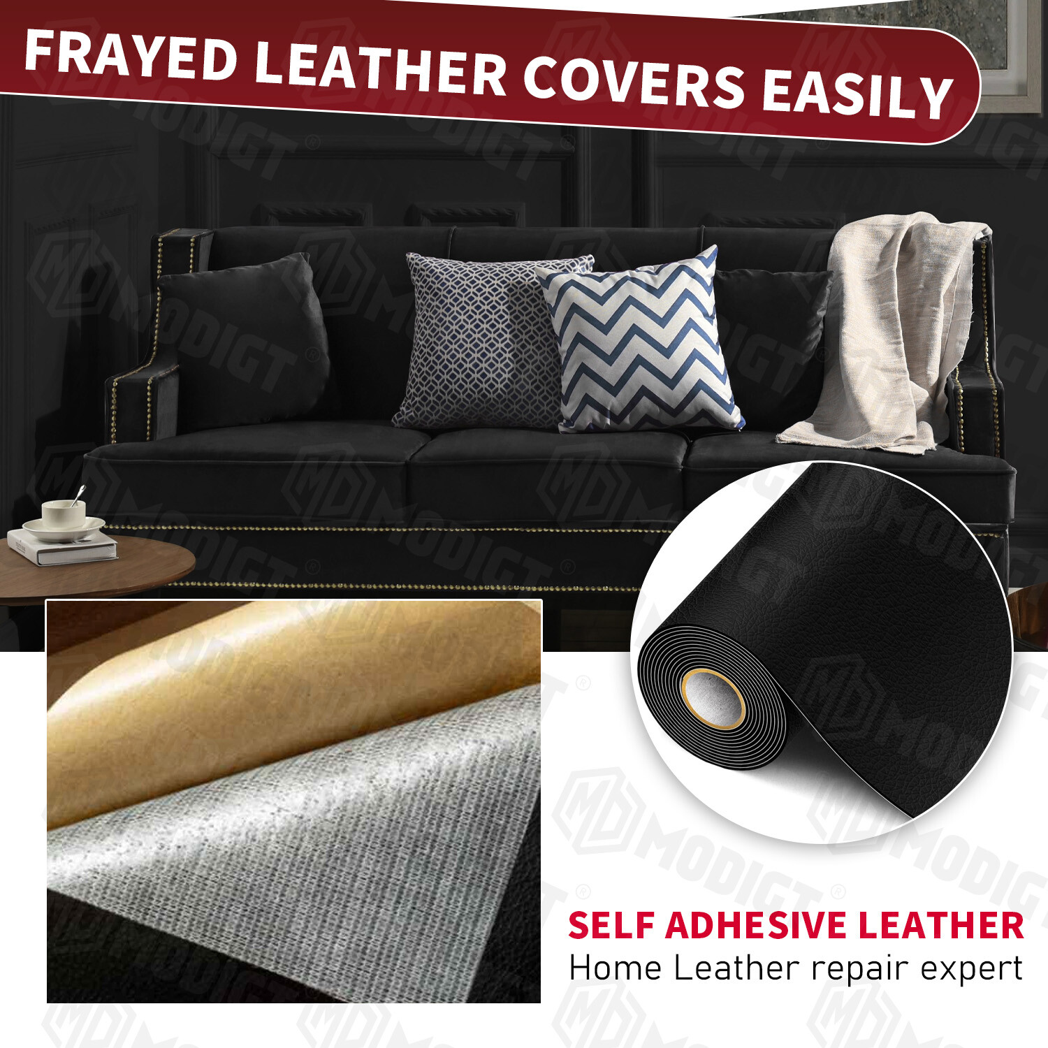 Leather-Repair-Patch Self-Adhesive Leather Refinisher-Cuttable Sofa Repair-Patch