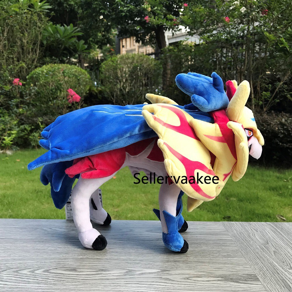 2Pcs Galar Region Zamazenta Shield & Zacian Sword Plush Stuffed Toys Soft Doll