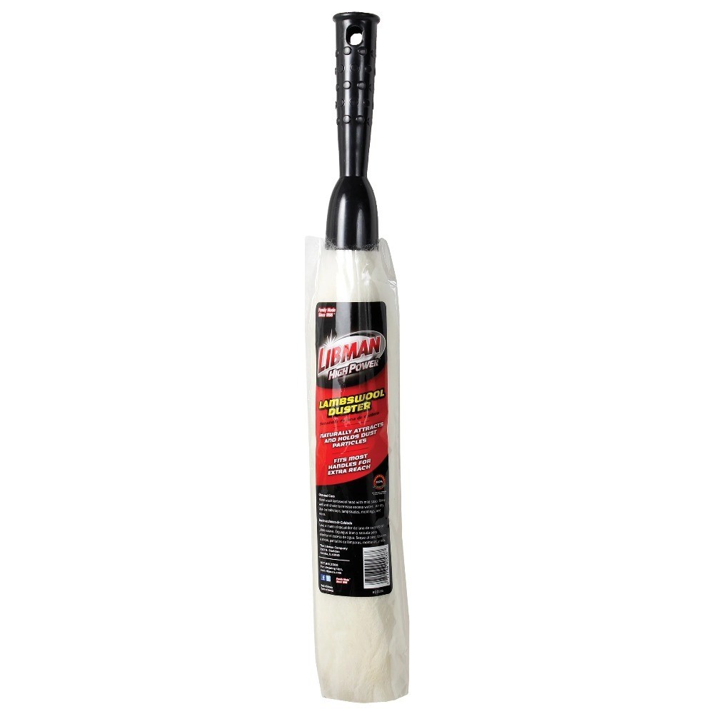 Natural Lambswool Duster Wand with Extendable Threaded Handle