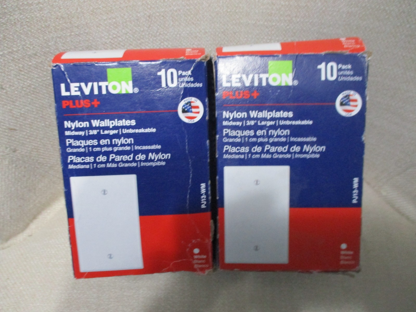 1-Gang White Blank Plate Nylon Midway/Midsize Wall Plate (2 - 10-Packs) PJ13-WM