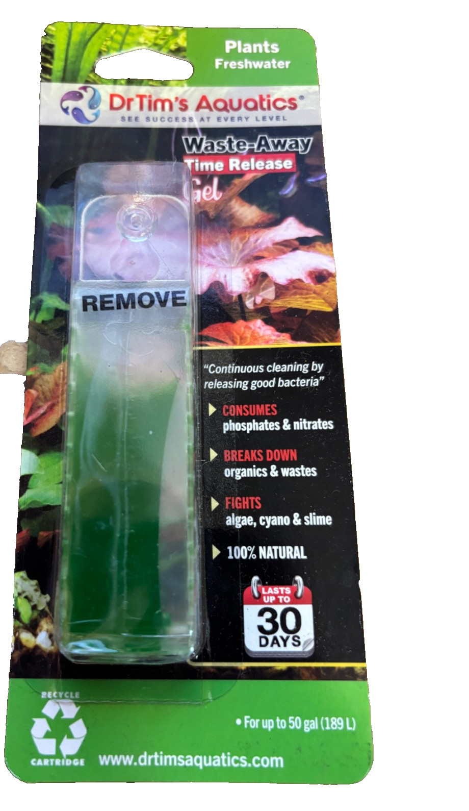 Dr Tims Aquatics Plants Freshwater Waste Away Time Release Gel Up to 50 Gallon