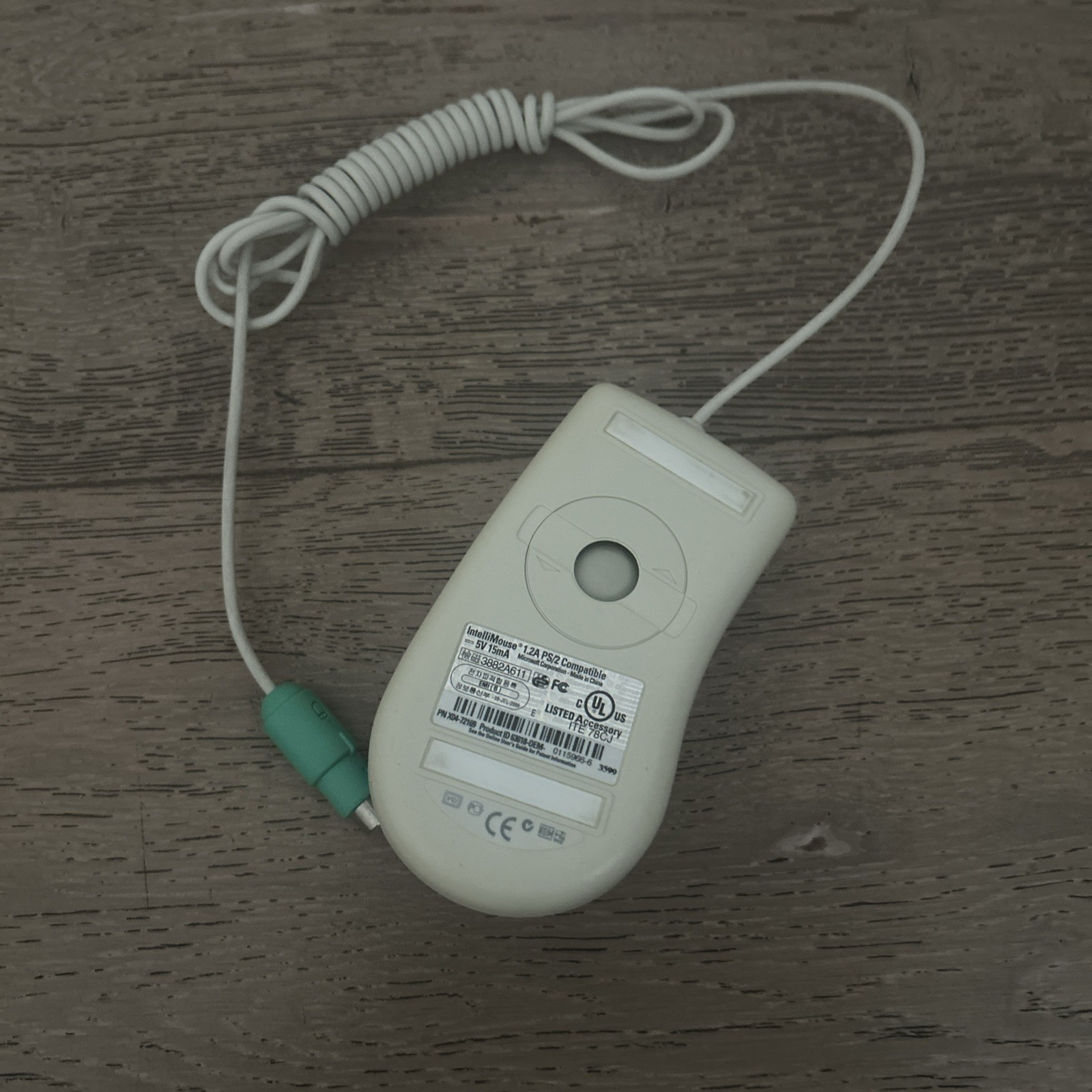 Microsoft IntelliMouse 1.2A PS/2 Compatible Mouse OEM Tested WORKING