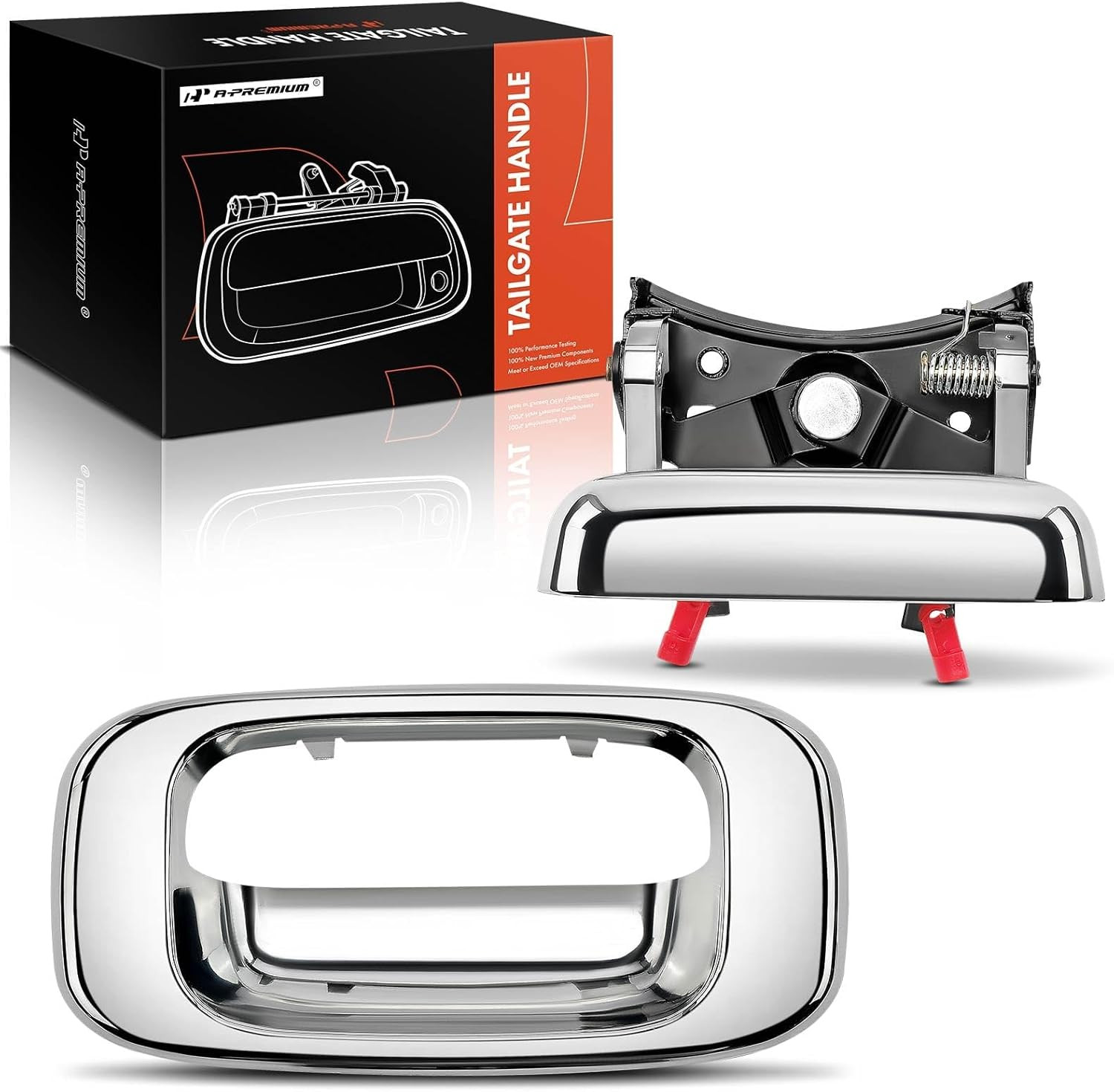 1999-2007 Chevy Silverado GMC Sierra 1500 Tailgate Handle & Bezel Chrome w/Clips