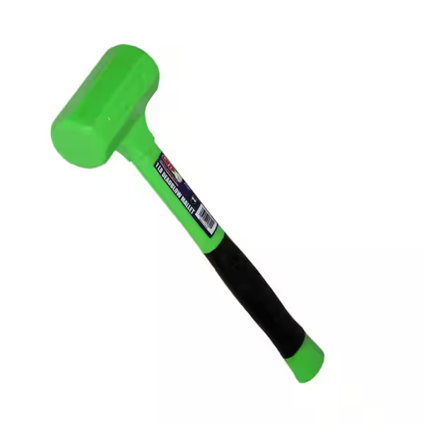 Deadblow Mallet Hammer 1 lb Steel Head Rubber Grip No Rebound Heavy Duty Tool