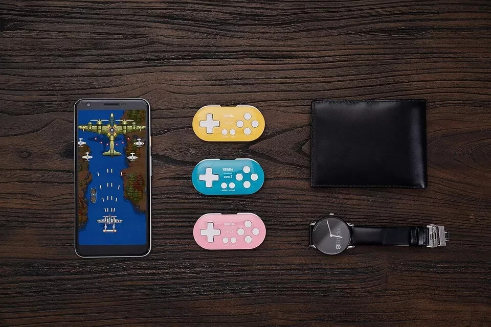 8BitDo Zero 2 Bluetooth Gamepad for Switch, PC, and Android (Yellow)